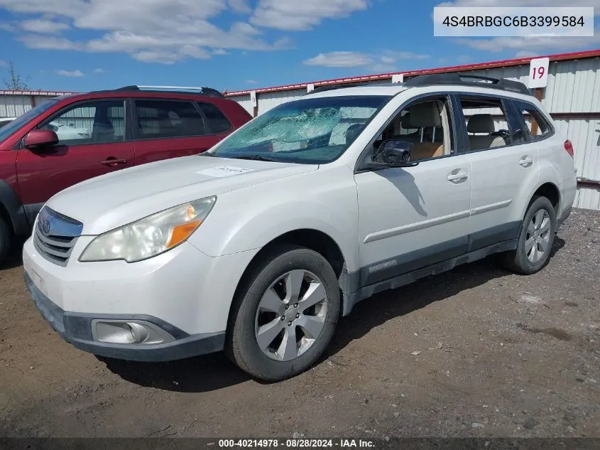 4S4BRBGC6B3399584 2011 Subaru Outback 2.5I Premium