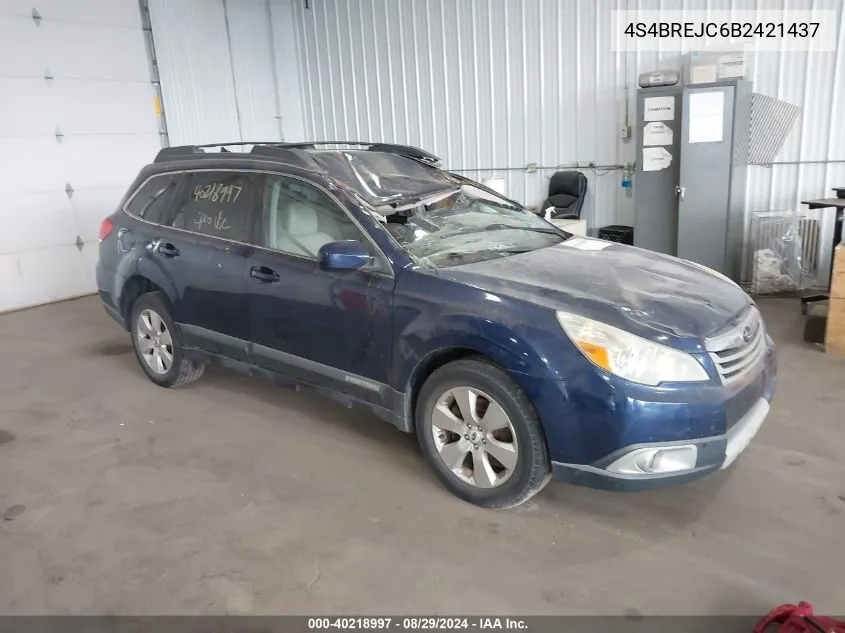 2011 Subaru Outback 3.6R Limited VIN: 4S4BREJC6B2421437 Lot: 40218997