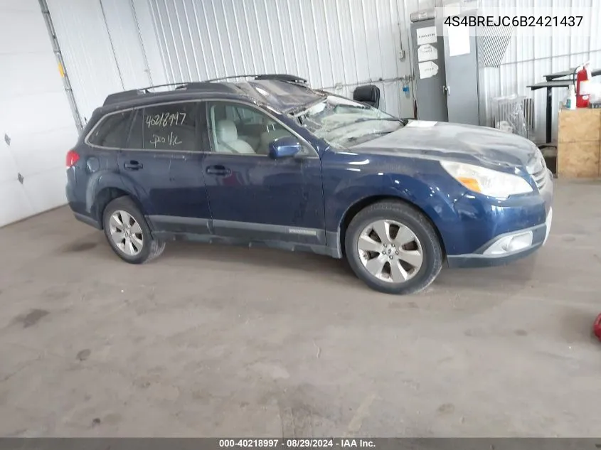 2011 Subaru Outback 3.6R Limited VIN: 4S4BREJC6B2421437 Lot: 40218997