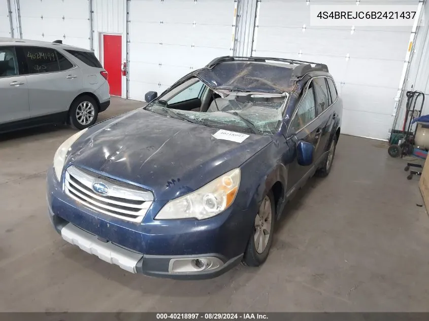 4S4BREJC6B2421437 2011 Subaru Outback 3.6R Limited