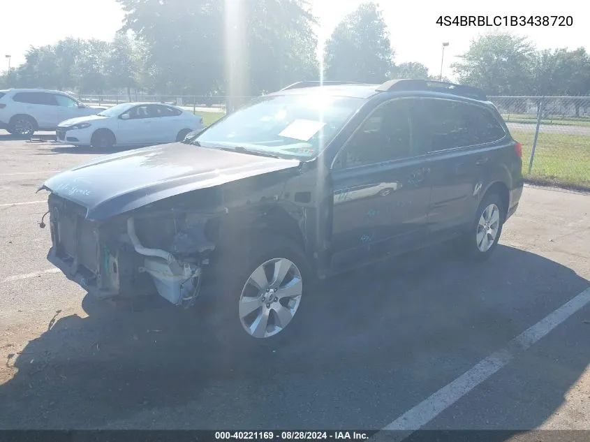 2011 Subaru Outback 2.5I Limited VIN: 4S4BRBLC1B3438720 Lot: 40221169