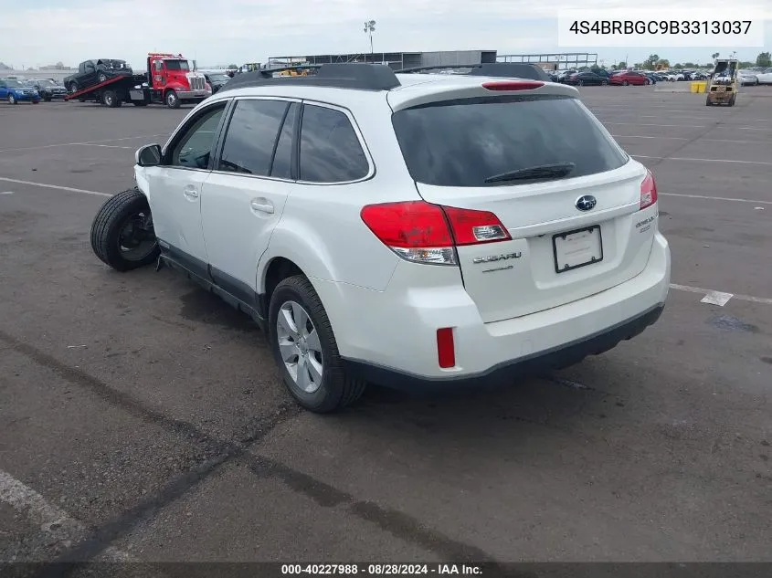 2011 Subaru Outback 2.5I Premium VIN: 4S4BRBGC9B3313037 Lot: 40227988