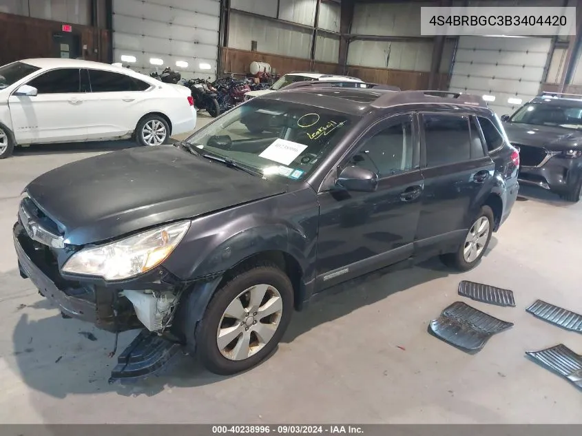 4S4BRBGC3B3404420 2011 Subaru Outback 2.5I Premium