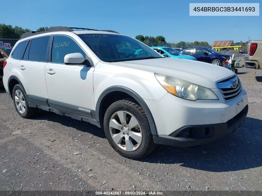 2011 Subaru Outback 2.5I Premium VIN: 4S4BRBGC3B3441693 Lot: 40242567