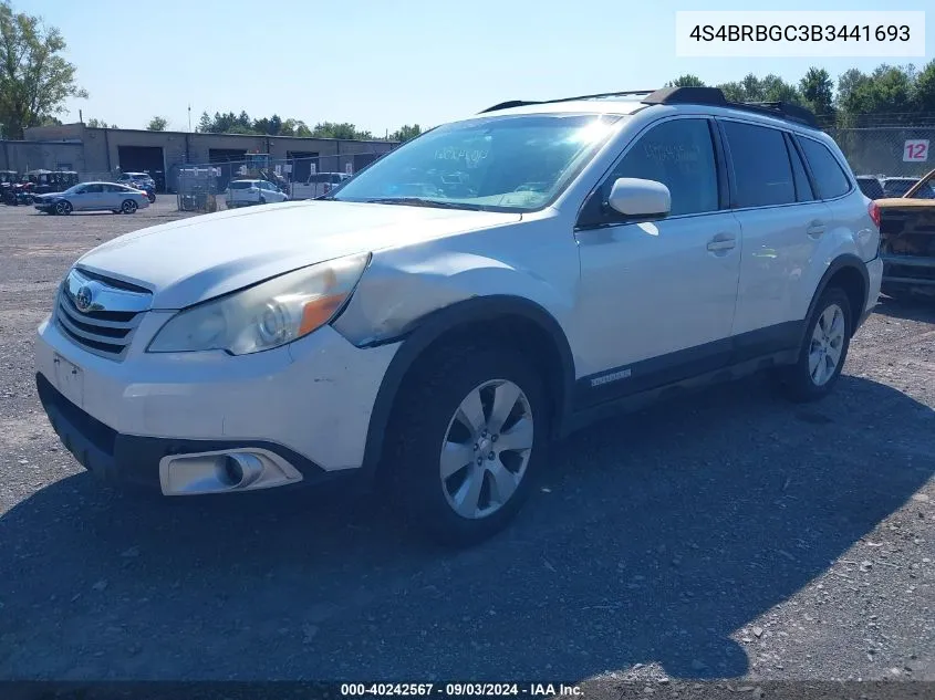 2011 Subaru Outback 2.5I Premium VIN: 4S4BRBGC3B3441693 Lot: 40242567