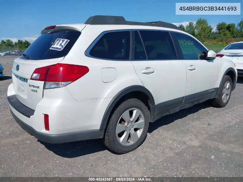 4S4BRBGC3B3441693 2011 Subaru Outback 2.5I Premium