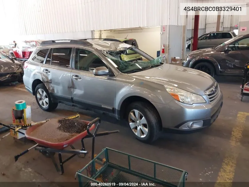 4S4BRCBC0B3329401 2011 Subaru Outback 2.5I Premium