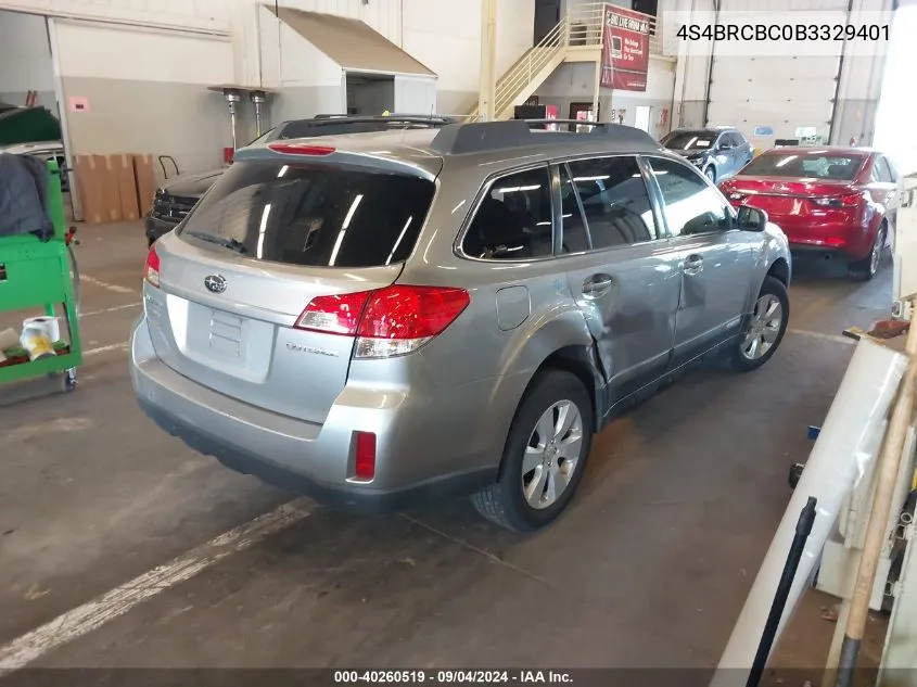 4S4BRCBC0B3329401 2011 Subaru Outback 2.5I Premium