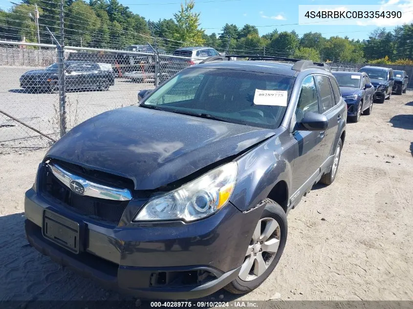 4S4BRBKC0B3354390 2011 Subaru Outback 2.5I Limited