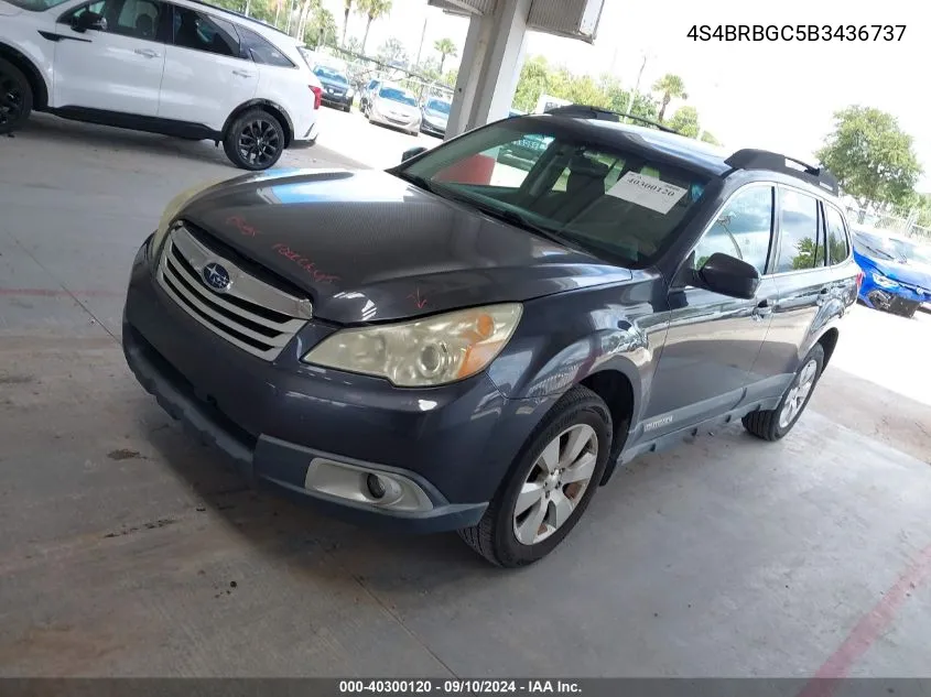 4S4BRBGC5B3436737 2011 Subaru Outback 2.5I Premium