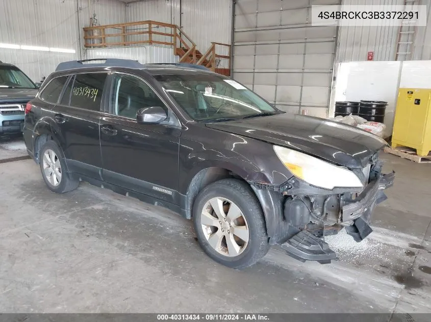 2011 Subaru Outback 2.5I Limited VIN: 4S4BRCKC3B3372291 Lot: 40313434