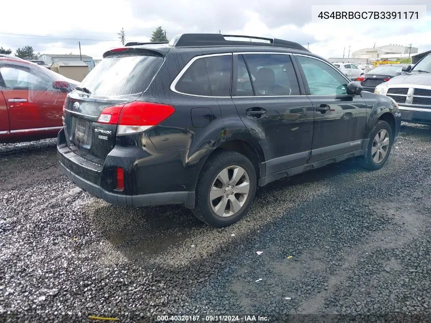 4S4BRBGC7B3391171 2011 Subaru Outback 2.5I Premium