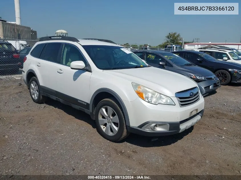 2011 Subaru Outback 2.5I Limited VIN: 4S4BRBJC7B3366120 Lot: 40320415