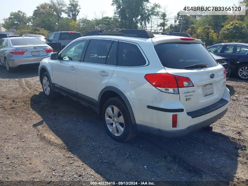 4S4BRBJC7B3366120 2011 Subaru Outback 2.5I Limited