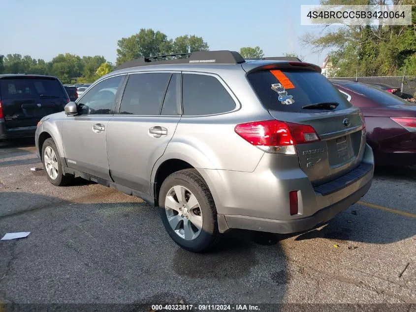 4S4BRCCC5B3420064 2011 Subaru Outback 2.5I Premium