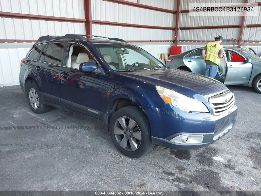 4S4BRBCC4B3426934 2011 Subaru Outback 2.5I Premium