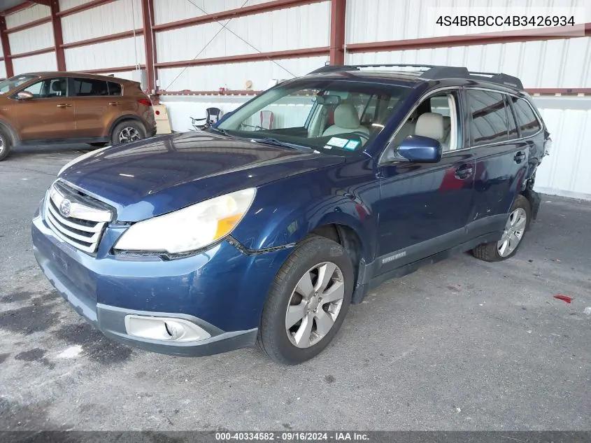 4S4BRBCC4B3426934 2011 Subaru Outback 2.5I Premium