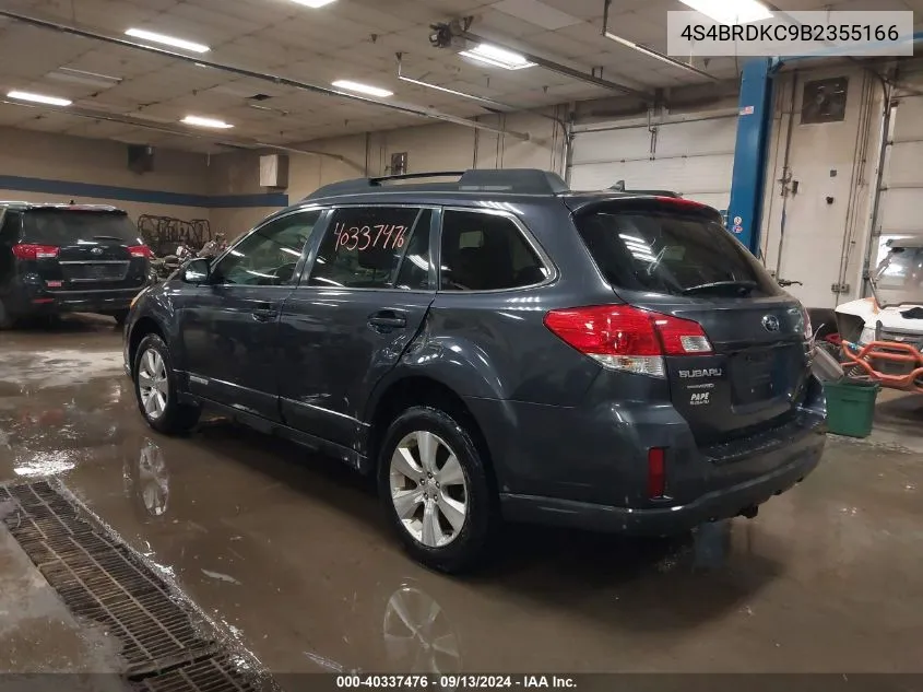 2011 Subaru Outback 3.6R Limited VIN: 4S4BRDKC9B2355166 Lot: 40337476