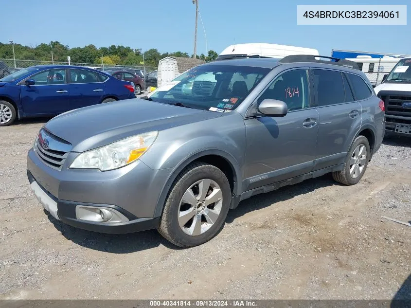 2011 Subaru Outback 3.6R Limited VIN: 4S4BRDKC3B2394061 Lot: 40341814