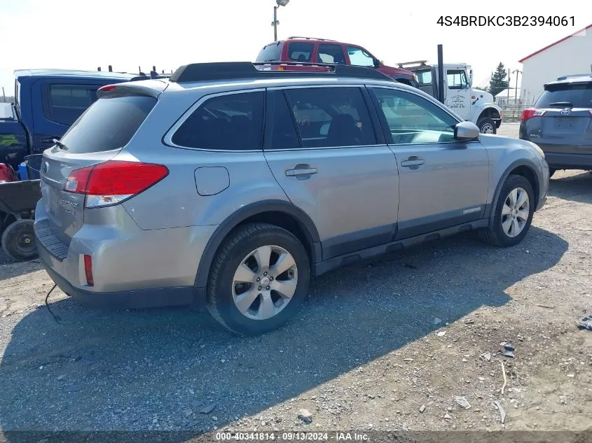 4S4BRDKC3B2394061 2011 Subaru Outback 3.6R Limited