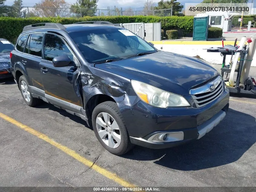 4S4BRBKC7B3418330 2011 Subaru Outback 2.5I Limited