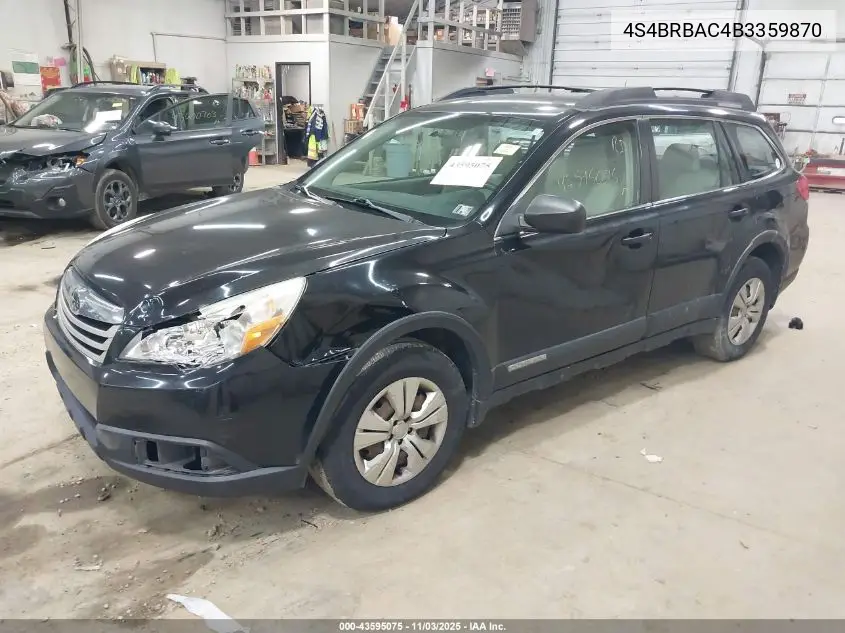 4S4BRBAC4B3359870 2011 Subaru Outback 2.5I