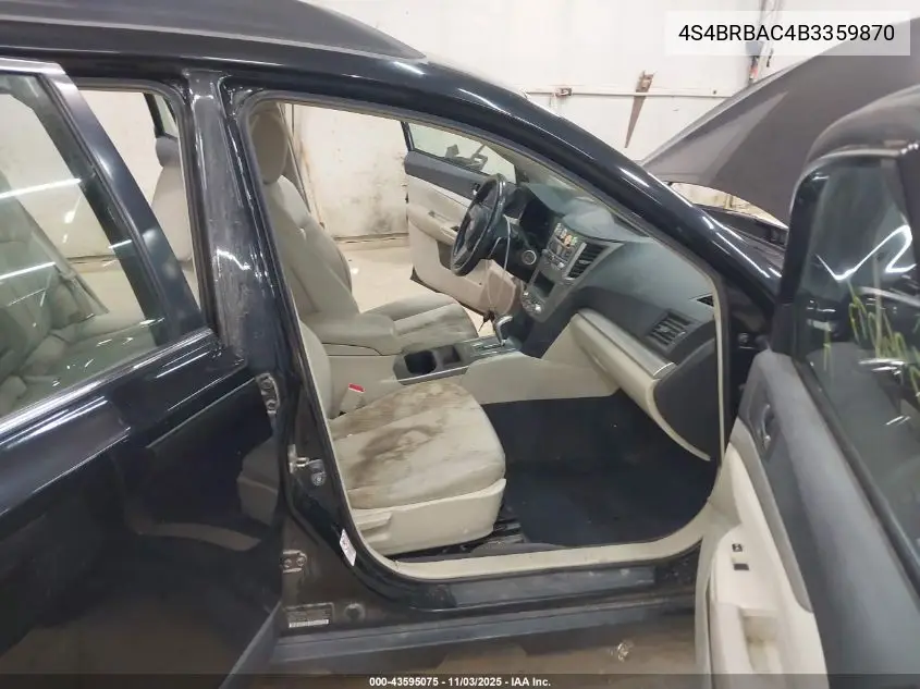 4S4BRBAC4B3359870 2011 Subaru Outback 2.5I