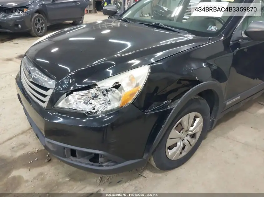4S4BRBAC4B3359870 2011 Subaru Outback 2.5I