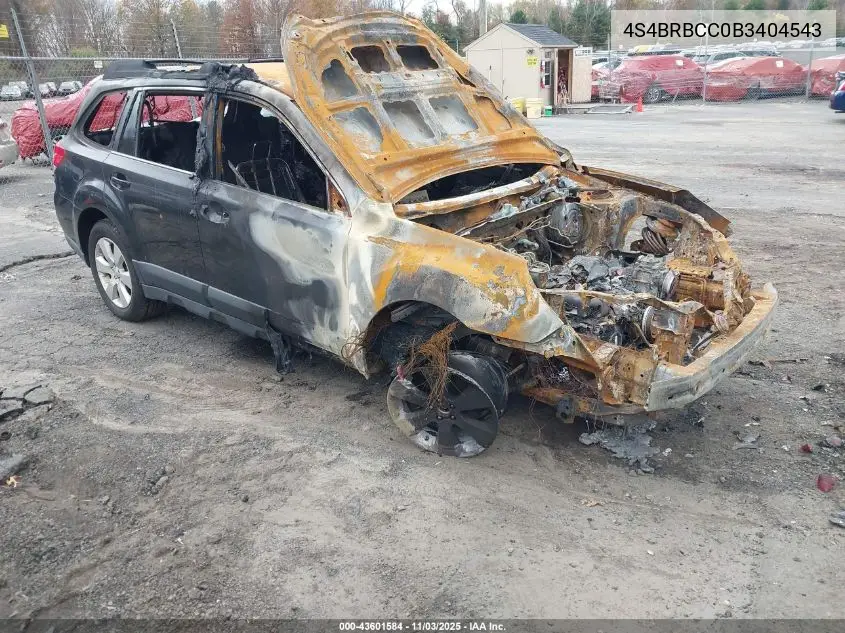 4S4BRBCC0B3404543 2011 Subaru Outback 2.5I Premium
