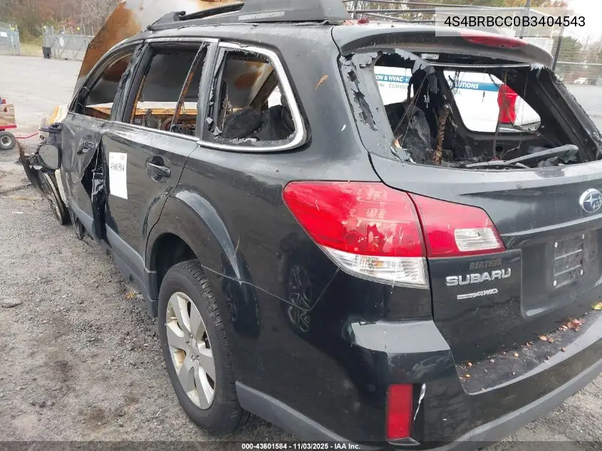 4S4BRBCC0B3404543 2011 Subaru Outback 2.5I Premium
