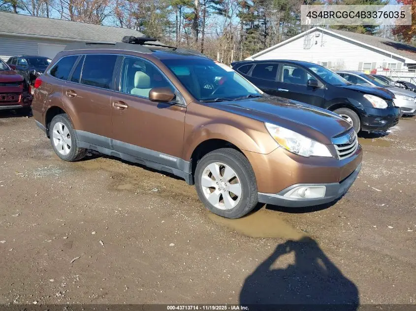 4S4BRCGC4B3376035 2011 Subaru Outback 2.5I Premium