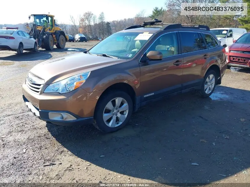 4S4BRCGC4B3376035 2011 Subaru Outback 2.5I Premium
