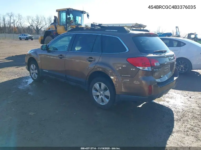 4S4BRCGC4B3376035 2011 Subaru Outback 2.5I Premium