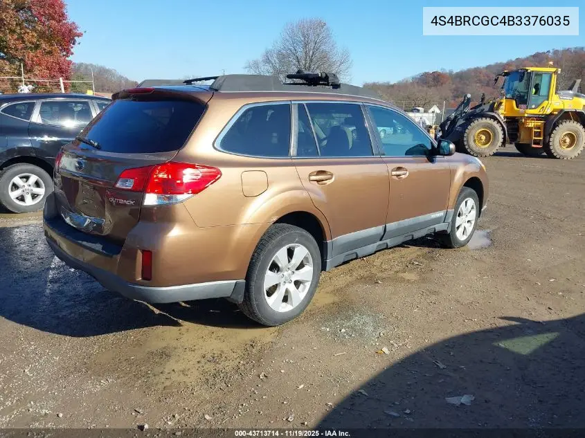 4S4BRCGC4B3376035 2011 Subaru Outback 2.5I Premium