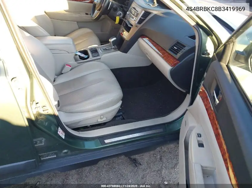 4S4BRBKC8B3419969 2011 Subaru Outback 2.5I Limited