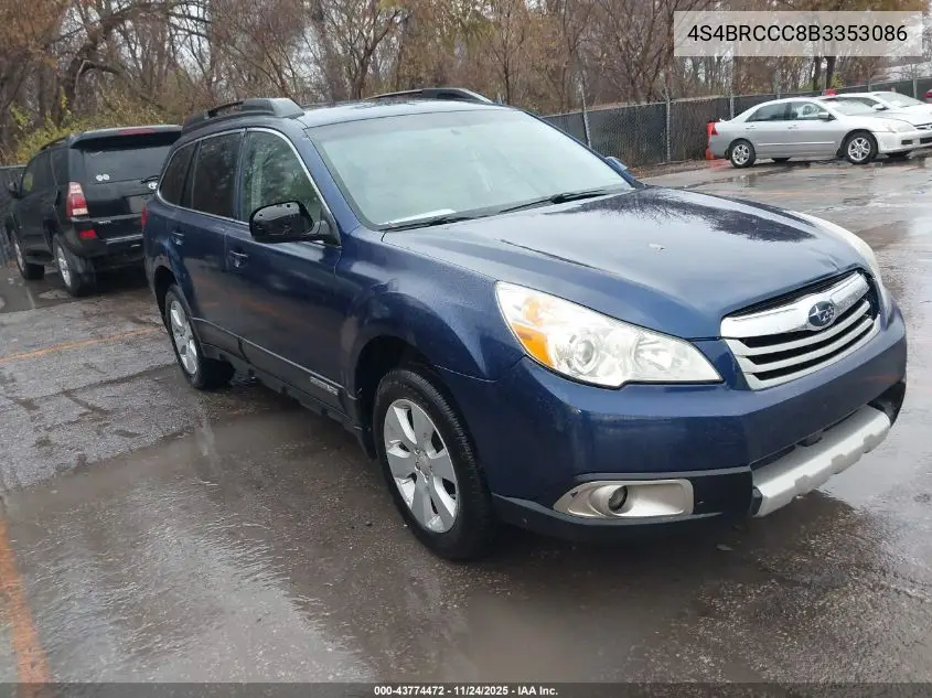 4S4BRCCC8B3353086 2011 Subaru Outback 2.5I Premium