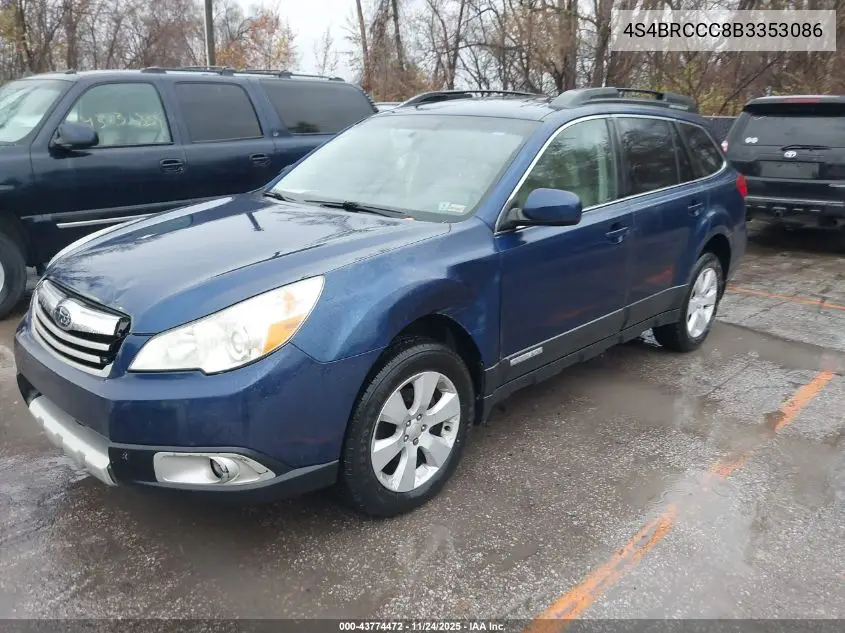 4S4BRCCC8B3353086 2011 Subaru Outback 2.5I Premium