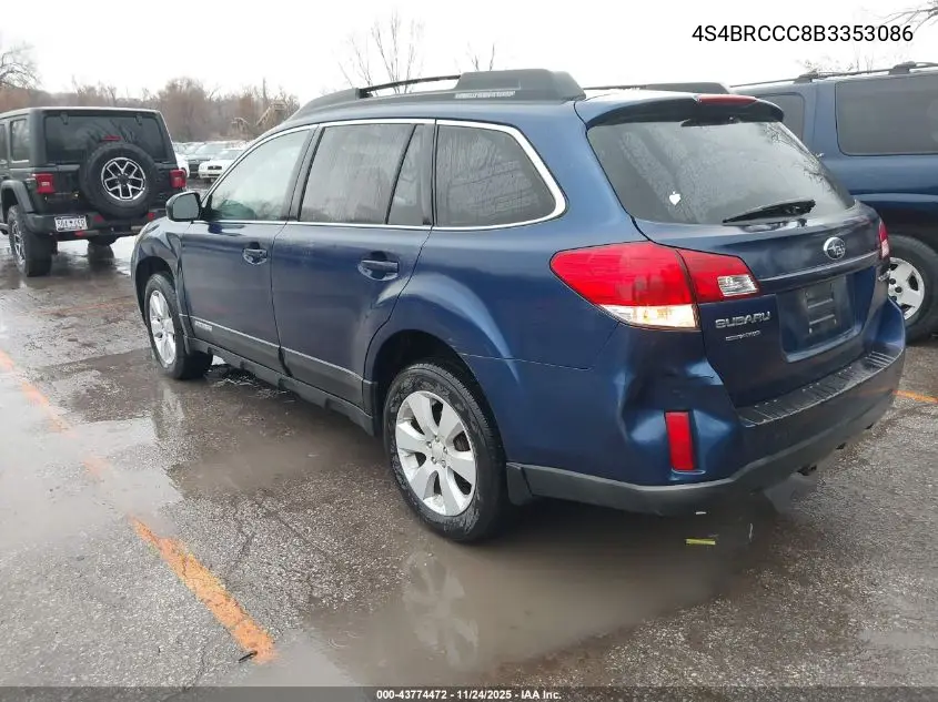4S4BRCCC8B3353086 2011 Subaru Outback 2.5I Premium