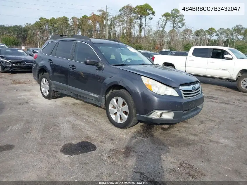 4S4BRBCC7B3432047 2011 Subaru Outback 2.5I Premium