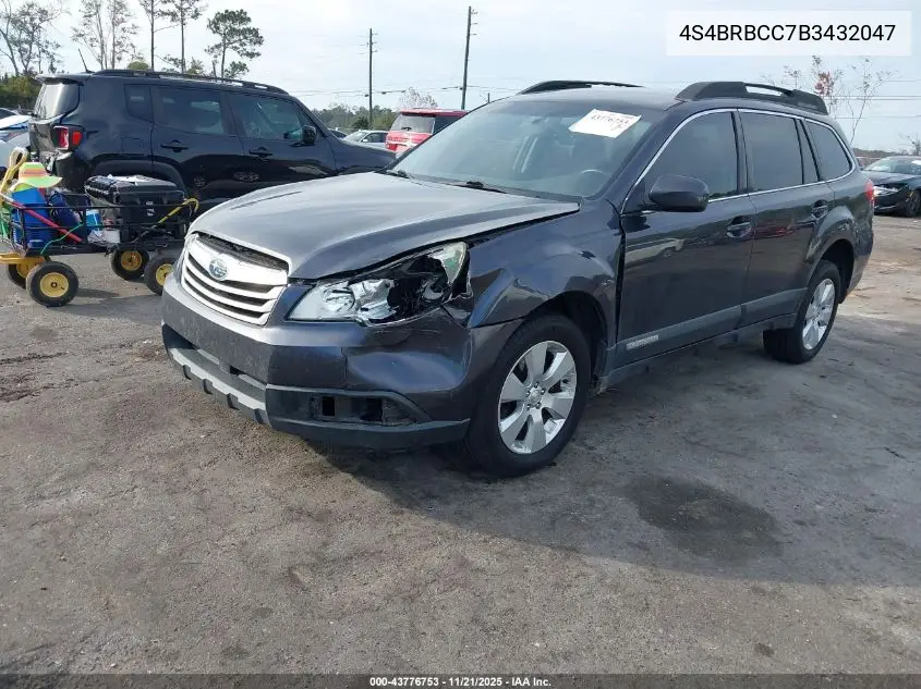 4S4BRBCC7B3432047 2011 Subaru Outback 2.5I Premium