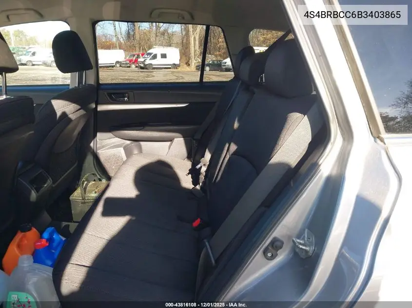 4S4BRBCC6B3403865 2011 Subaru Outback 2.5I Premium