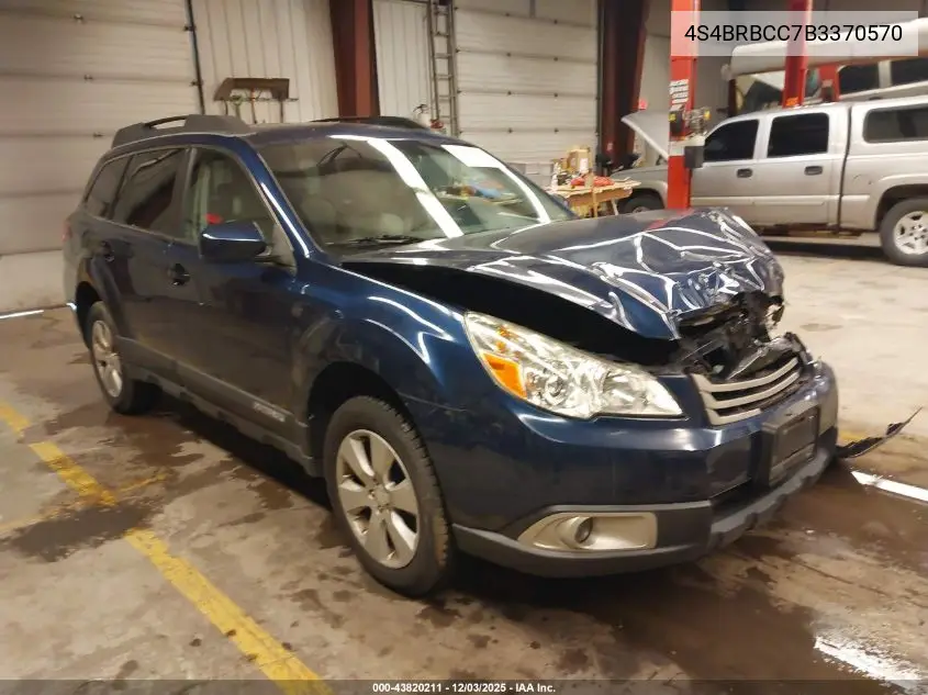 4S4BRBCC7B3370570 2011 Subaru Outback 2.5I Premium