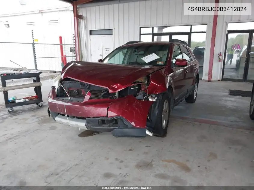 4S4BRBJC0B3412824 2011 Subaru Outback 2.5I Limited