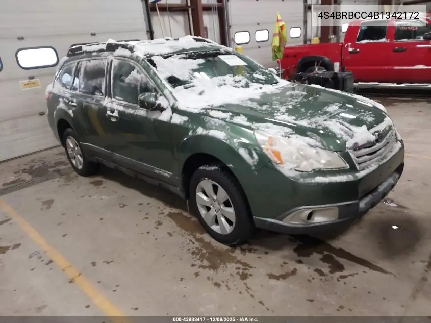 4S4BRBCC4B1342172 2011 Subaru Outback 2.5I Premium