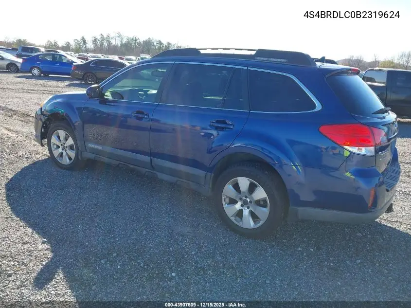 4S4BRDLC0B2319624 2011 Subaru Outback 3.6R Limited