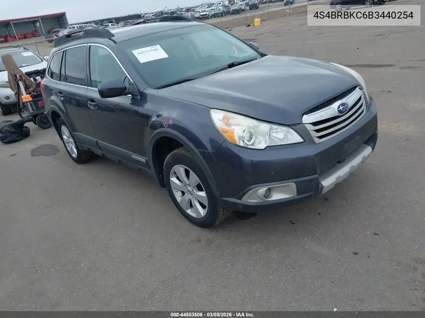 4S4BRBKC6B3440254 2011 Subaru Outback 2.5I Limited