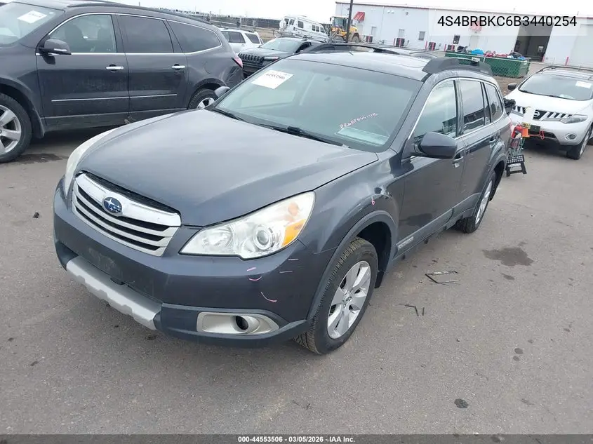 4S4BRBKC6B3440254 2011 Subaru Outback 2.5I Limited