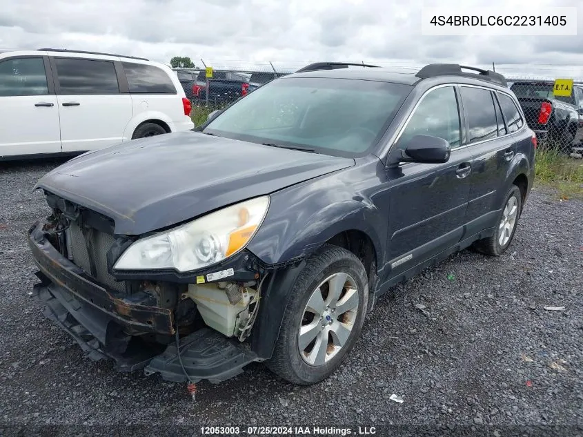 2012 Subaru Outback 3.6R Limited VIN: 4S4BRDLC6C2231405 Lot: 12053003