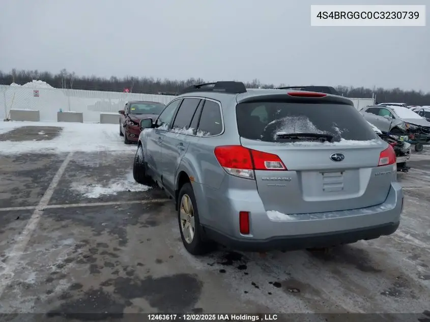 4S4BRGGC0C3230739 2012 Subaru Outback