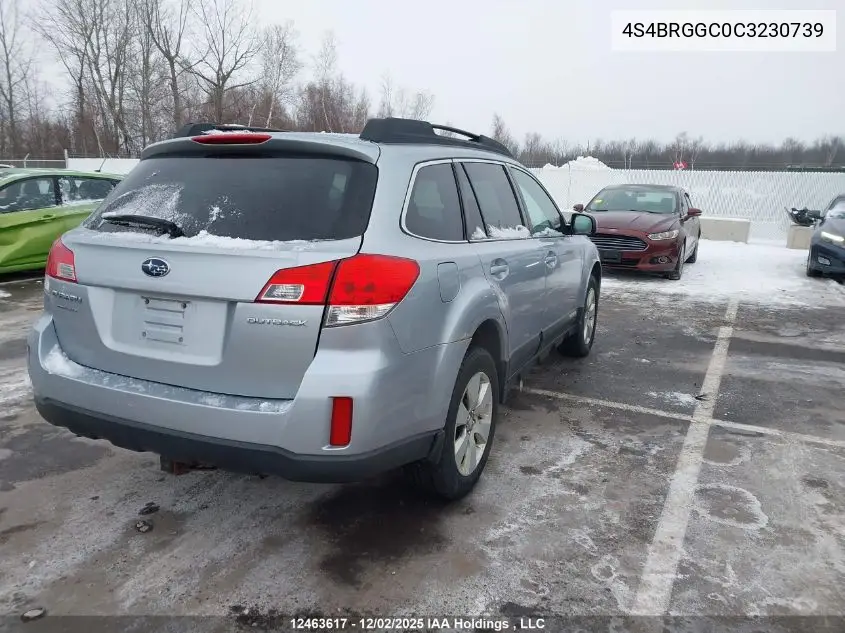 4S4BRGGC0C3230739 2012 Subaru Outback